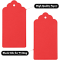 Miniatyrbillede 3 af 6: Kraftpapir Gavemærker - 100 stk Store Blanke Gavemærker - 5x10CM Røde Blanke Etiketter med snor til Gaver, 300g/m² Red 5x10CM100PCS