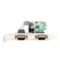 Miniatyrbillede 5 af 5: Rs232 Pci til Express Pcie til 2 Seriel Db9 Adapterkort Rs-232 Hurtig Ax99100 Chip