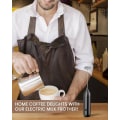 Miniatyrbild 4 av 4: Elektrisk mjölkskummare, USB-laddningsbar mjölkskummare kraftfull mjölkskummare för latte, cappuccino, varm choklad, svart