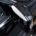 Pikkukuva 5 / 5: 2 kpl Auton taustapeilin sadekulmakarvat, Morechioce Bling Bling Rhinestone Auton taustapeilin kulmakarvojen sadekatteen suojus Auton sivupeilin lisävarusteet