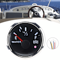Miniatyrbillede 2 af 8: Vandstandsmåler, 52mm/2 tommer Vandstandssensor 9‑30V DC Smart Alarm til Marinebåd RV 0‑190ohm Europæisk Sensor (Sort) Vandvæske Niveau Måler