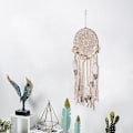Miniatyrbillede 2 af 5: Drømmekatcher Fjer Tassel Bryllup Hjem Væghængende Dekoration (1 stk)