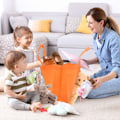 Miniatyrbilde 2 av 7: 24 stk gaveposer med håndtak, store non-woven poser, gjenbrukbare handleposer, festgaveposer, handleposer for dagligvarer, piknikposer (12 farger)