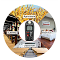 Miniatyrbilde 3 av 5: Luxmeter, Digital Miljøtesting Digital Lysmåler Med Display Illuminometer (1 stk, Svart)