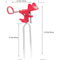 Miniatyrbilde 2 av 3: Stangestativ for fiske fra land, bakke støtte stativ fiskestang sammenleggbar holder, aluminium legering, 360 grader justerbar