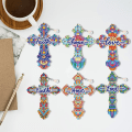 Miniatyrbillede 3 af 4: 6 stk. Relax Cross Shaped Diamond Drawing Bogmærker Letvægts Sjovt Med Vedhæng