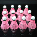 Miniatyrbild 4 av 5: 6-pack Plast Badmintonboll Hållbar Sportträning Boll Shuttlecocks Spela Bollar för Utomhus Skolövning Tillbehör - Rosa