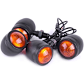 Miniatyrbillede 1 af 8: 4 stk. Motorcykel Blinklys Retro Blinklys Lys Blinklys 12V Blinklys Universal Black,Yellow