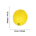 Miniatyrbillede 3 af 4: Falske Frugt Hjemmedekoration Kunstig Livagtig Simulation Gul Citron 10 stk. Sæt