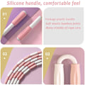 Miniatyrbillede 5 af 6: Blødt Perlehoppetov, Justerbart Tangle-Free Segmenteret Fitness Hoppetov til Mænd, Kvinder, Børn og Studerende (9 Fod, 280 cm) Pink