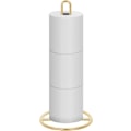 Miniatyrbild 1 av 6: Guld Toalettpappershållare Fristående, OBODING, Toalettpappershållare Stativ för Förvaring av 3 Rullar Toalettpapper (Guld) Gold