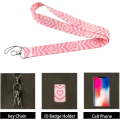 Miniatyrbillede 3 af 5: Pink Lanyard Med Kortholder Til Id-Nøgler, Halsrem Med Hård Plastik Etui Lærer Studerende Børn (Pink Hjerte)