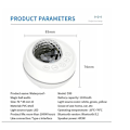 Miniatyrbild 4 av 4: Bluetooth-högtalare, vattentät badrumsförstärkare med LED-diskoljus (vit)