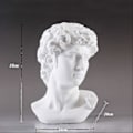 Miniatyrbilde 1 av 2: David-hodebystestatue i miniatyr, gresk mytologi, Michelangelo, hjemmedekorasjon for Europa