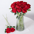 Miniatyrbilde 5 av 5: 10 stk ekte touch roseblomster flanellblomst kompatibel med bryllupshjemmedekor