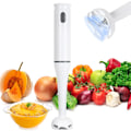 Miniatyrbillede 1 af 8: Håndholdt stavblender til suppe, elektrisk, SOKANY 200W stavblender til suppe, håndholdt foodprocessor til køkken, 2 hastigheder håndholdt stavblender til suppe til sa White