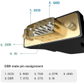 Pikkukuva 5 / 5: USB-RS232-sovitin PL2303-piirinteellä, USB 2.0 uros - RS232 naaras kaapeli OS:lle Linux//7/8/10, 2