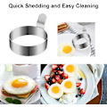 Miniatyrbilde 4 av 5: Eggesirkel, Omelettform i rustfritt stål, Non-Stick Pannekakeringsform for steking av egg, Eggsirkler