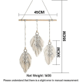 Miniatyrbild 4 av 5: Macrame Väggbonad Boho Dekoration, Vävd Väggdekoration Gobeläng Blad Fjäder Bohemian Gobeläng Handgjord Rum Dekoration Vardagsrum Sovrum Dekoration