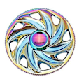 Miniatyrbild 1 av 5: 1 st 3-5 minuters spinner hand leksak, flerfärgat ratt regnbåge elektroplätering legering stressreducerare höghastighets rostfritt stål lager finger
