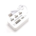 Miniatyrbild 2 av 5: 7-i-1 Bärbar Multifunktionell 3-Port USB-Hub 2.0 Splitter Combo Kortläsare Stöd TF SD M2 SDHC