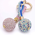 Pikkukuva 4 / 5: Avaimenperä Kristallikuulalla, Bling-Rhinestone-Riipus Avaimenperä-Korut Avaimenperä Käsilaukulle, Auton Avaimenpidikkeelle, ab-Väri