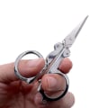 Miniatyrbillede 3 af 5: Foldbare Saks i Rustfrit Stål, Papirsaks, Bærbare Foldbare Rejsesaks, Metallsaks til Papirkunst, Syning (4 stk., Sølv)