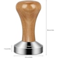 Miniatyrbillede 2 af 4: Trætamper, Rustfrit Stål Kaffetamper Rustfrit Stål Kaffemager Tamper Til Kaffemaskine 53mm (1 stk)