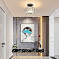 Miniatyrbilde 5 av 5: Moderne Krystall Taklampe E27 Led Taklampe Mini Krystall Lysekrone For Kjøkken Spisestue Soverom Gang Inngang (svart)HY