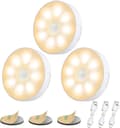 3-pack USB-uppladdningsbara LED-nattlampor med rörelsesensor, 3 arbetslägen Auto På/Av-lampa för sovrum, hall, trappa