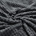 Miniatyrbillede 5 af 5: Flannel Tæppe, 167x228 Cm Blødt Sofa Tæppe, Waffle Fleece Tæpper Til Sofa, Baby Blå Tæppe