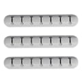 Miniatyrbilde 1 av 3: 3 stk. Skrivebords Data Linje Organizer Silikon Gel Data Wire Winder Multi-purpose Kabel Wire Wrapper For Kontor Hjem (grå)
