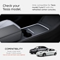Miniatyrbild 2 av 7: Tesla Model 3 2021-2023 och Y Armrest Center Console Organizer Fack, Förvaringslåda, Kolfibermönstrad, Designad för Tesla Tillbehör - Svart Editio Armrest Center Console Organizer Armrest Center Console Organizer