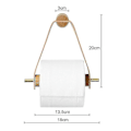 Miniatyrbillede 4 af 4: Toiletpapirholder Træ, Toiletpapirholder Til Toilet Badeværelse Retro Væghængt Rulleholder, Brun