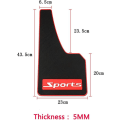 Miniatyrbillede 5 af 5: Bil Mudflaps Blødt Materiale - Universal Kompatibilitet - Sort - Gummi - Kollisionsfri - Universal - 17\" X 9\" X 0.2\" (sports)