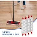 Miniatyrbild 7 av 7: 3-PACK Mopppåfyllning för Vileda 1-2 Spray, Mikrofibermopp Påfyllningshuvud Ersättningsplattor för Vileda 1-2 Spraymopp/Ultramax/UltraMax Plus/Easywring U White