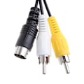 Pikkukuva 4 / 5: Komposiitti RCA AV -kaapeli, stereokaiutin, audio-video-TV-sovitinkaapelin johto Sega-laitteelle