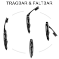 Miniatyrbild 5 av 5: 8-pack Grå Resefällbara Tandborstar Bärbar Tandborste