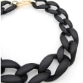 Miniatyrbild 4 av 5: Vintage Resin Lackingone Akryl Krage Chunky Choker Statement Bib Kedja Halsband Hängsmycken Svart
