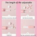 Miniatyrbilde 4 av 6: Myk Perlehopptau, Justerbar Knottfri Segmentert Treningshopptau for Menn, Kvinner, Barn og Studenter (9 Fot, 280 cm) Pink