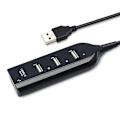 Miniatyrbilde 3 av 5: USB-hub 2.0 - Høyhastighets USB-hub-splitter med 4 porter, USB-hub-adapter for bærbare datamaskiner, mottaker, datamaskin A