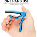 Miniatyrbilde 4 av 7: Gitar Capo Rask Bytte Capo for 6-strengers Akustisk Gitar Elektrisk Gitar Klassisk Gitar Ukulele Capotastos Capo (Blå) Blue