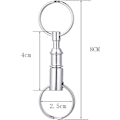 Miniatyrbillede 6 af 8: Aftagelige Pull Apart Sølv Nøgleringe Nøglekæder-Heavy Duty Dual Key Ring Pull Apart Snap Lock Holder med Split Ringe (3 Pakke)
