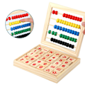 Miniatyrbillede 4 af 4: Træ Matematikblokke Uddannelse Tidlig Læring Lyse Farver Færdighedsudvikling Matematik Tællebræt Legetøj