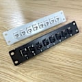 Miniatyrbillede 5 af 5: Vægmontering / rackmontering 1u Ethernet Patch Panel Punch Down Blok til Cat5e Kabling