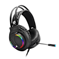 Pikkukuva 3 / 3: Peliheadset Mikrofonilla Kuulokkeet Rgb Valo Surround Ääni Usb Langallinen Pelaaja Kuulokkeet (musta)