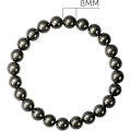 Miniatyrbild 2 av 6: Kristall Armband, 8mm Naturstenpärlor Armband, Läkande Kristall Armband för Kvinnor Män Pyrite