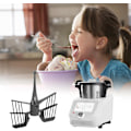 Miniatyrbillede 4 af 8: Butterfly Pisk til Thermomix TM5 TM6 TM31, Sort Butterfly Blandingsske Madprocessor Udskiftning Køkkenhjælper Mikser Tilbehør Dele Omrører Bat Grey