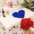 Miniatyrbilde 7 av 7: 2000 stykker roseblader, kunstige roseblomster uten smak, emulerte roseblader for romantiske scener, bryllupsdag, bursdag, kjærlighetserklæring Blue
