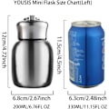 Miniatyrbild 6 av 6: 200 ml Mini Termosflaska Vattenflaska Vakuumflaskor Kaffe Mjölk Drickskopp Läcksäker Varma och Kalla Vattenflaska Resedricksflaska för Hemmet Blue